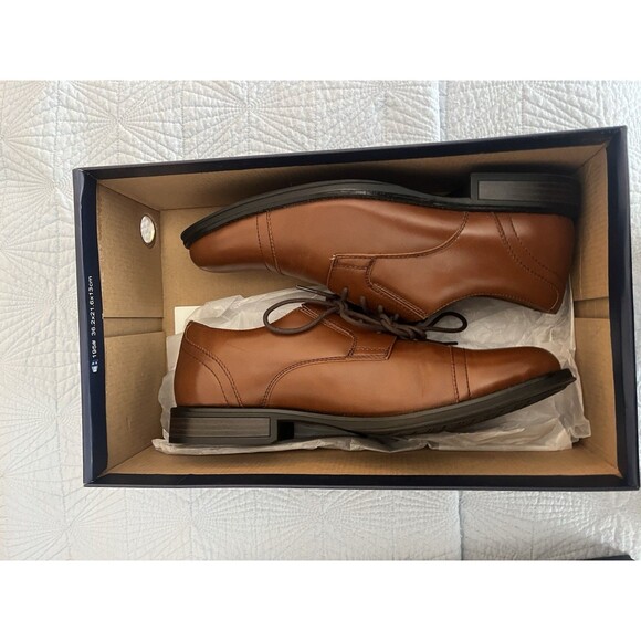 Docker's Men's Garfield Dress Cap Toe Oxford Brown Leather Lace Size 10 M Shoes - Picture 1 of 8